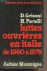 "Luttes ouvrières en Italie de 1960 à 1976 - ""Repères pour le socialisme""". Grisoni D./Portelli H.