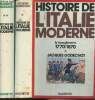 Histoire de l'Italie moderne en 2 tomes - 1/ 1770-1780 Le Risorgimento - 2/ 1870-1970. Godechot Jacques/Vaussard Maurice