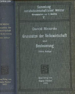 "Grundsätze der Volkswirtschaft und Besteuerung - ""Sammlung sozialwissenschaftlicher Meister"" - V"