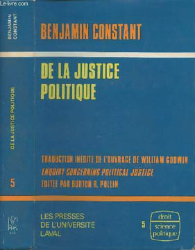 "De la justice politique - ""Droit science politique"" n°5". Constant Benjamin