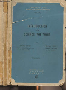 "Introduction à la science politique - En 3 fascicules - ""Université de Paris, Institut d'études politiques"" 1954-1955"