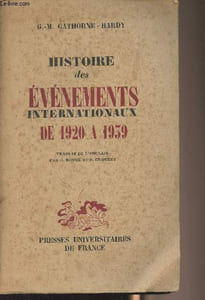 Histoire des événements internatinaux de 1920 à 1939