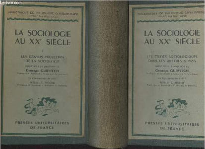 "La sociologie au XXe siècle - 2 tomes en 1 vol. - 1/ Les grands problèmes de la sociologie - 2/ Les études sociologiques dans les différents pays - ""Bibliothèque de philosophie contemporaine"""