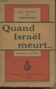 Quand Israël meurt... Au pays des pogromes