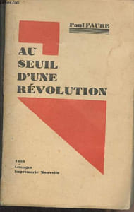 Au seuil d'une Révolution