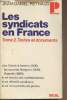 "Les syndicats en France - Tome 2 : Textes et documents - ""Politique"" n°73". Raynaud Jean-Daniel