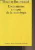 "Dictionnaire critique de la sociologie - ""Quadrige""". Boudon-Bourricaud