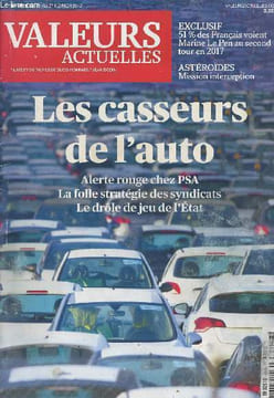 Valeurs actuelles n°3978 du 21 au 27 février 2013 - Les casseurs de l'auto (Alerte rouge chez PSA, la folle stratégie des syndicats, le drôle de jeu ...