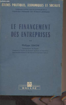 "Le financement des entreprises - ""Etudes politiques, économiques et sociales"" n°16". Simon Philippe