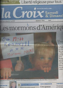 La Croix n°39241 - Samedi 31 mars, dimanche 1er avril 2012 - Les mormons d'Amérique - Vatican II, 50 ans après - Liberté réligieuse pour tous - ...