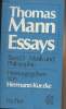 Essays - Band 3 (Schriften &uuml;ber Musik und Philosophie). Mann Thomas