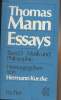Essays - Band 3 (Schriften über Musik und Philosophie). Mann Thomas