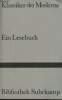 Klassiker der Moderne Ein Lesebuch der Bibliothek Suhrkamp. Collectif