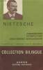 Considérations intempestives (III et IV) // Unzeitgemässe betrachtungen - Collection Bilingue des classiques allemands. Nietzsche