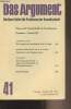 Das argument n°41 - 8. Jahrgang Dezember 1966 Heft 6 5. Auflage september 1973 - Staat und gesellschaft im Faschismus - Faschismus-Theorien (IV) - ...