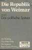 Die republik von Weimar - Band 1 : Das politische System. Flemming/Krohn/Stegmann/Witt