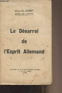 Le désarroi de l'Esprit Allemand