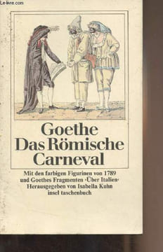 "Das römische carneval - ""Insel taschenbuch"" n°750". Goethe Johann Wolfgang