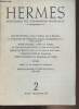 Hermès - Recherches sur l'expérience spirituelle n°2 Hiver- printemps 1964 - Martin Buber : La voie de l'homme selon le Hassidisme - P. Teilhard de ...
