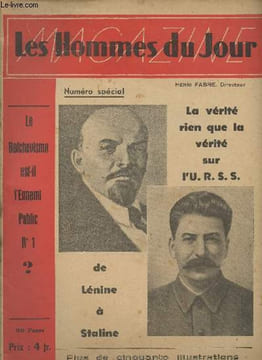 Les Hommes du Jour, magazine - Numéro spécial - Juin 1937 - Le Bolchevisme est-il l'ennemi public n°1 ? - La vérité rien que la vérité sur l'U.R.S.S. ...