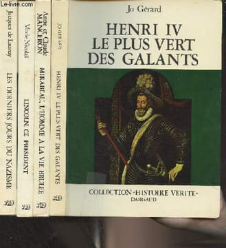 "Lots de 5 livres de la collection ""Histoire vérité"" : Jo Gérard : Charlemagne un fameux gaillard ; Henri IV le plus vert des galants - Anne et ...