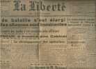 La Liberté du Sud-Ouest - 32e année N°11.111 - Vendredi 7 juin 1940 - Le front de bataille s'est élargi et de nouvelles attaques sont imminentes - ...