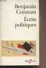"Ecrits politiques - ""Folio/Essais"" n°307". Constant Benjamin