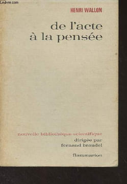 "De l'acte à la pensée - ""Nouvelle bibliothèque scientifique""". Wallon Henri
