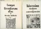 "Annales du Midi - Langue et littérature d'oc & histoire médiévale, tomes I et II - ""Le Midi et son histoire""". Collectif