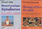 "2 livres de la collection ""Santé naturelle"" : Massage réflexe des pieds + Manuel pratique de digitopuncture". Krasensky Jean-Pierre/Edde Gérard