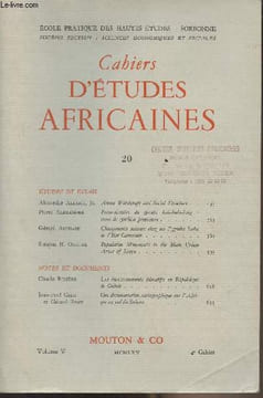 Cahiers d'études africaines - N°20 - vol. 5 - 4e cahier - Abron Witchcraft and Social Structure - Proto-histoire du groupe beti-bulu-fang : essai de ...