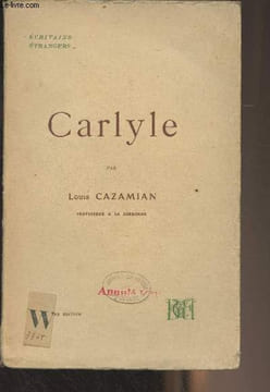 "Carlyle - ""Ecrivains étrangers""". Cazamian Louis