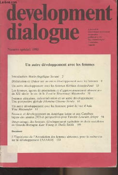 Development Dialogue - N° spécial : 1985 - Un autre développement avec les femmes - Déclaration de Dakar sur un autre développement avec les femmes - ...