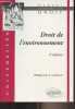 "Droit de l'environnement - ""Manuel universités droit""". Guillot Philippe Ch.-A.