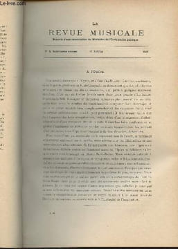 La Revue Musicale - 9e année - N°4, 15 fév. 1909 - A l'Opéra - La musique criée et la musique chantée ; L'insuffisance interprétative des chanteurs et ...