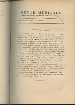 La Revue Musicale - 9e année - N°8, 15 avril 1909 - Concert franco-anglais - Exécutions récentes - La Ponctuation musicale - L'équivoque harmonique ...