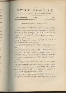 "La Revue Musicale - 10e année - N°9, 1er mai 1910 - Musique religieuse et musique sacrée - Concerts Colonne : La ""deuxième Symphonie"" de M. Gustav ...