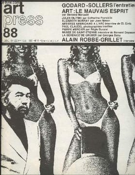 "Art Press n°88 Déc. 84 - Jean-Luc Godard, Philippe Sollers ""L'entretien"" - Eloge du mauvais esprit - Jules Olitski en eaux troubles - Elizabeth ...