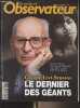 Le nouvel Observateur n°2269 du 1er au 7 mai 2008 - Claude Lévi-Strauss, le dernier des géants - Un indien dans le siècle - PS : le grand lifting - ...