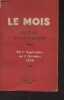 Le Mois, Synthèse de l'activité mondiale - Du 1er septembre au 1er octobre 1936 (N°69). Collectif