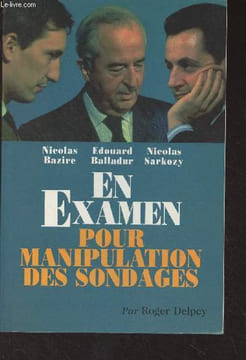 Nicolas Bazire, Edouard Balladur, Nicolas Sarkozy - En examen pour manipulation des sondages. Delpey Roger