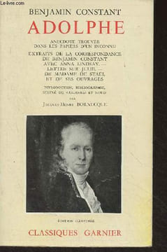 "Adolphe - ""Classiques Garnier""". Constant Benjamin