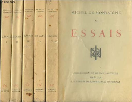 Essais - En 5 volumes - Collection de grands auteurs. De Montaigne Michel