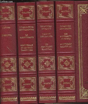 4 volumes : L'avare + Le bourgeois gentilhomme, Le misanthrope, Sganarelle ou le cocu imaginaire + Les femmes savantes, L'école des femmes, Les ...
