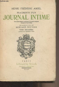 Fragments d'un journal intime - Tome 2. Amiel Henri Frédéric