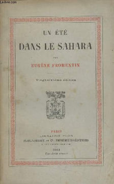 Un été dans le Sahara (26e édition). Fromentin Eugène