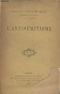 L'Antisémitisme. Leroy-Beaulieu Anatole