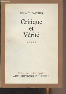 "Critique et vérité (Essai) - ""Tel Quel"""