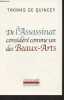 "De l'Assassinat considéré comme un des Beaux-Arts - ""L'imaginaire"" n°462". De Quincey Thomas