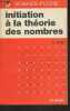 "Initiation à la théorie des nombres - ""Science-poche"" n°17". Ore O.